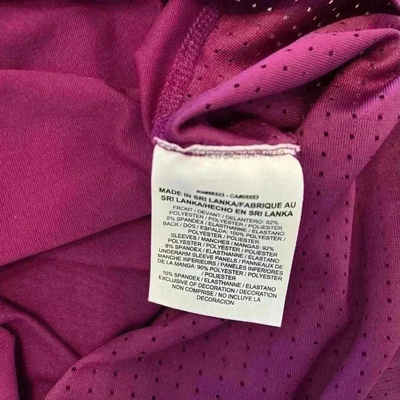 Nike Running Violet Mesh Back Short Sleeve Shirt Women's Size Medium - Picture 11 of 12